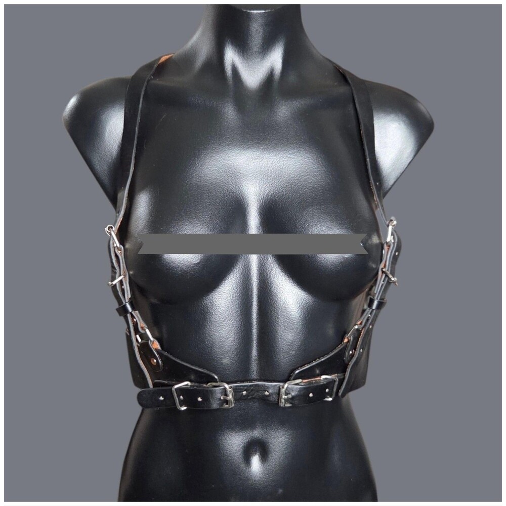 Harness Belt Waist Corset Womens Faux Leather Buckle Straps Adjustable Punk Goth
